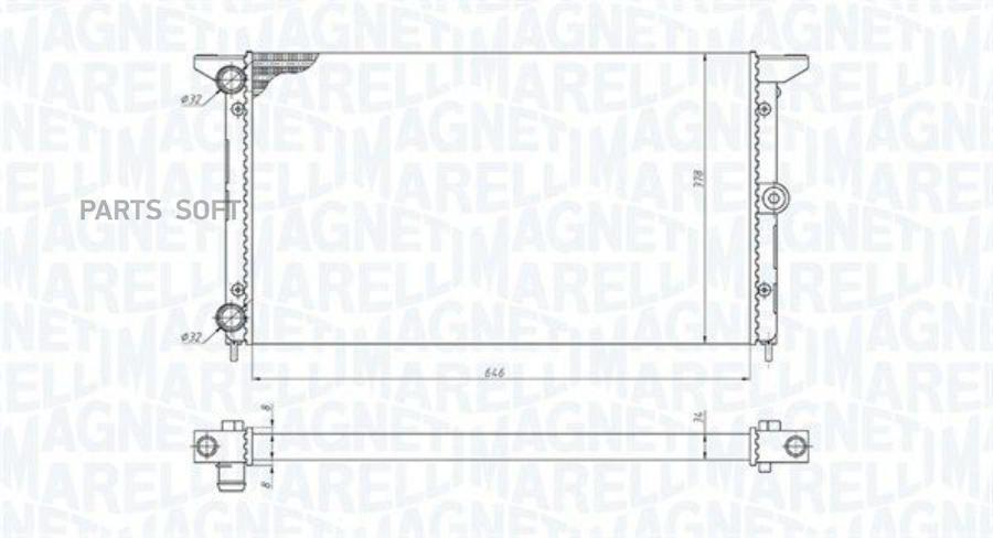 

MAGNETI MARELLI 350213190100 Радиатор [645x378] 1шт
