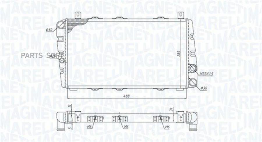 

MAGNETI MARELLI 350213189700 Радиатор [490x285] 1шт