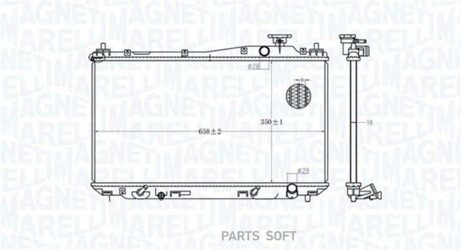 MAGNETI MARELLI 350213182700 Радиатор [658x350] 1шт