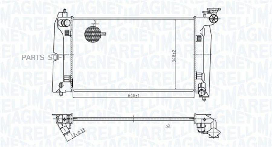 

MAGNETI MARELLI 350213178300 Радиатор [600x373] 1шт
