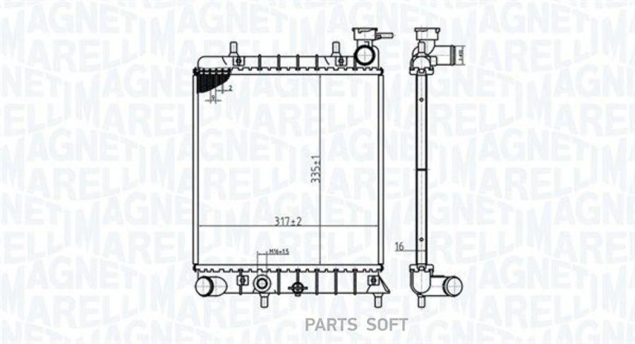 

MAGNETI MARELLI 350213174800 Радиатор [323x355] 1шт