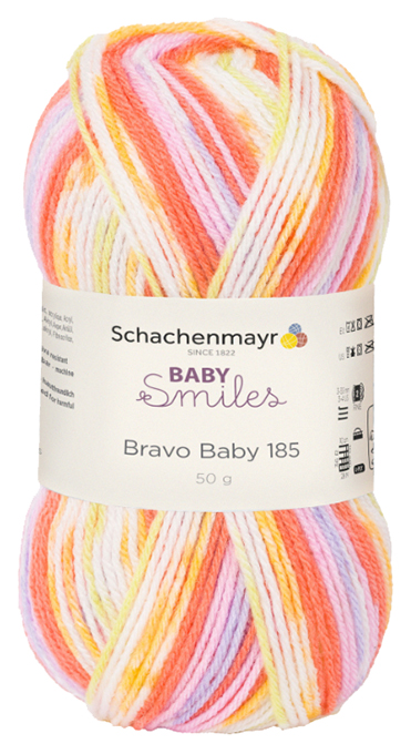 

Пряжа для вязания Schachenmayr Baby Smiles, Bravo Baby 185 MEZ, 9801212 (00198), Разноцветный, Bravo Baby 185