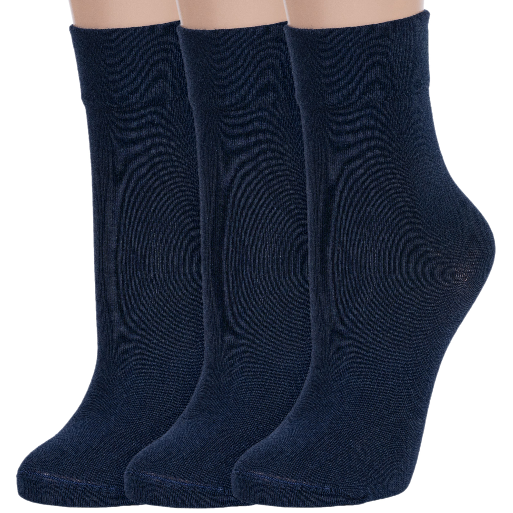Комплект носков женских Rusocks 3-Ж-21201 синих 23-25