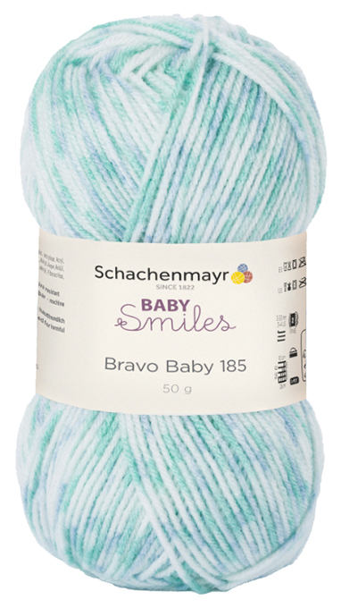 

Пряжа для вязания Schachenmayr Baby Smiles, Bravo Baby 185 MEZ, 9801212 (00188, mint), Бирюзовый, Bravo Baby 185