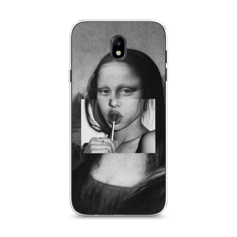 

Чехол Awog на Samsung Galaxy J7 2017 / Самсунг J7 2017 "Mona Lisa sucking lollipop", Серый, 23150-9