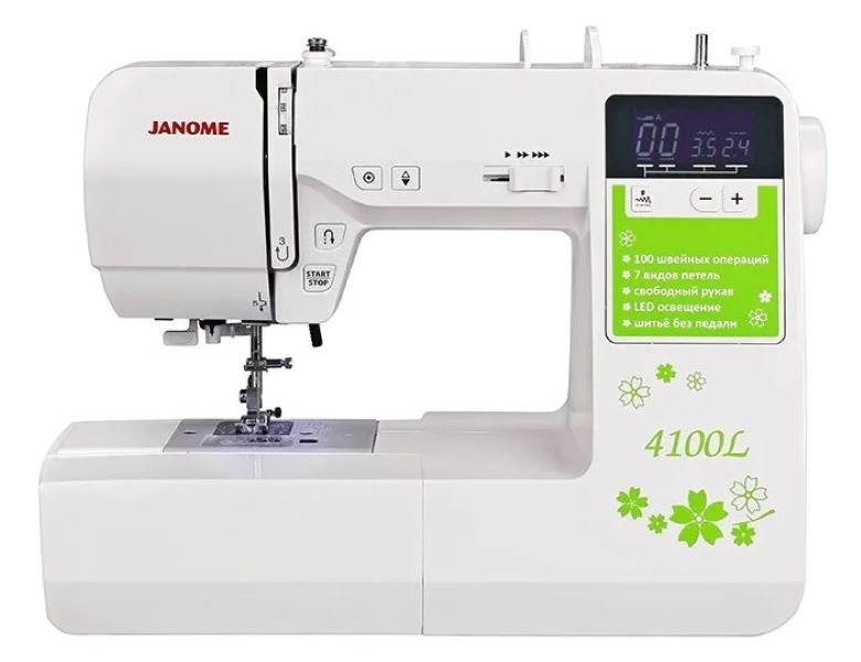 Швейная машина Janome 4100L белый; зеленый