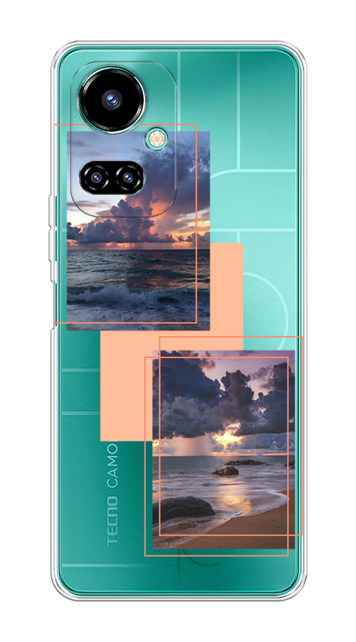 

Чехол на Tecno Camon 19/19 Pro 4G "Sky collage", Розовый;прозрачный;синий, 302250-1
