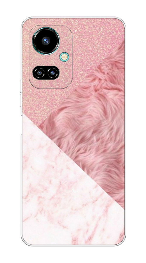 

Чехол на Tecno Camon 19/19 Pro 4G "Текстурные треугольники", Розовый;белый, 302250-1