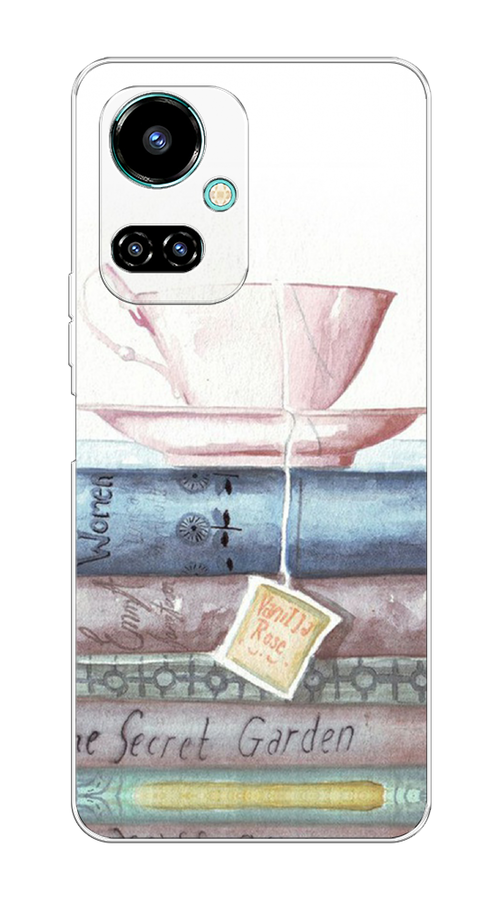 

Чехол на Tecno Camon 19/19 Pro 4G "Книжное чаепитие", Желтый;розовый;белый, 302250-1