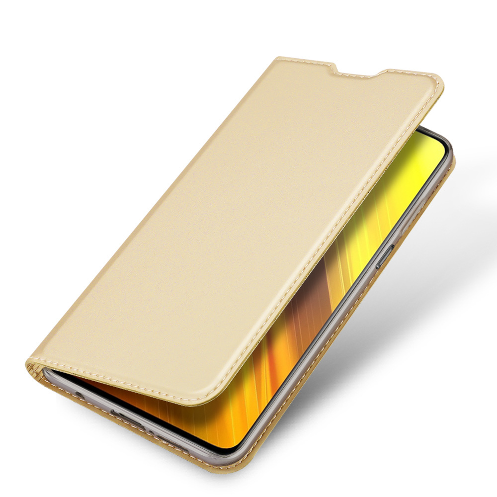

Чехол книжка для Poco X3 NFC Dux Ducis, золото, Poco X3 NFC