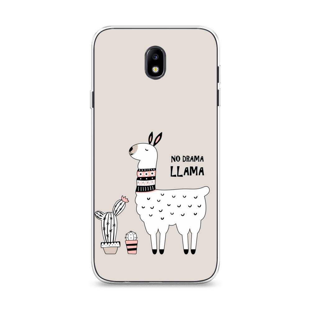 

Чехол Awog на Samsung Galaxy J7 2017 / Самсунг J7 2017 "No drama LLama", Бежевый;серый;белый, 23150-2