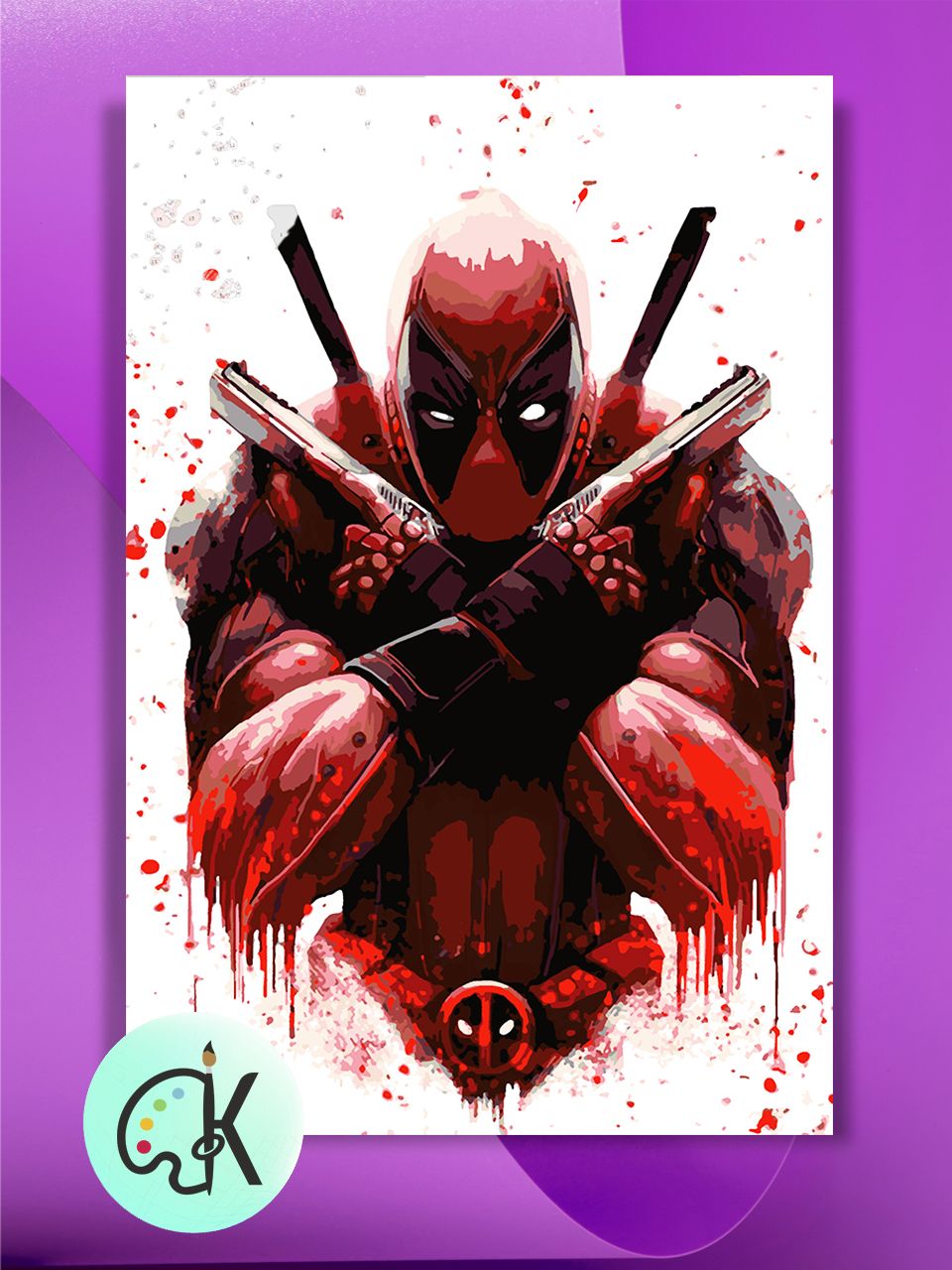 

Картина по номерам на холсте Культура Цвета Deadpool, 40 х 50 см, Deadpool