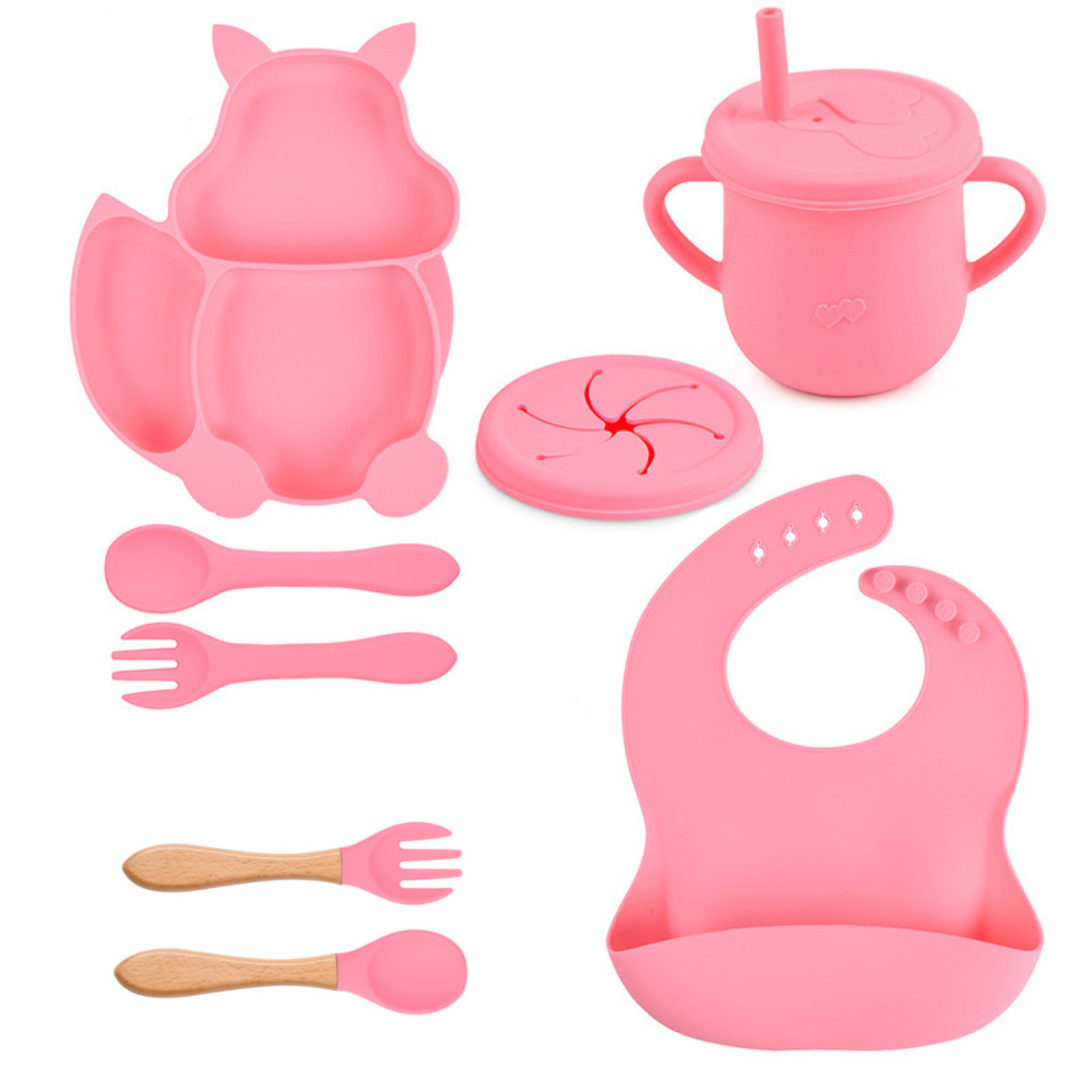 

Набор силиконовой посуды для детей DD&SiliconeSet Set Белочка 690DDSP, Set Белочка