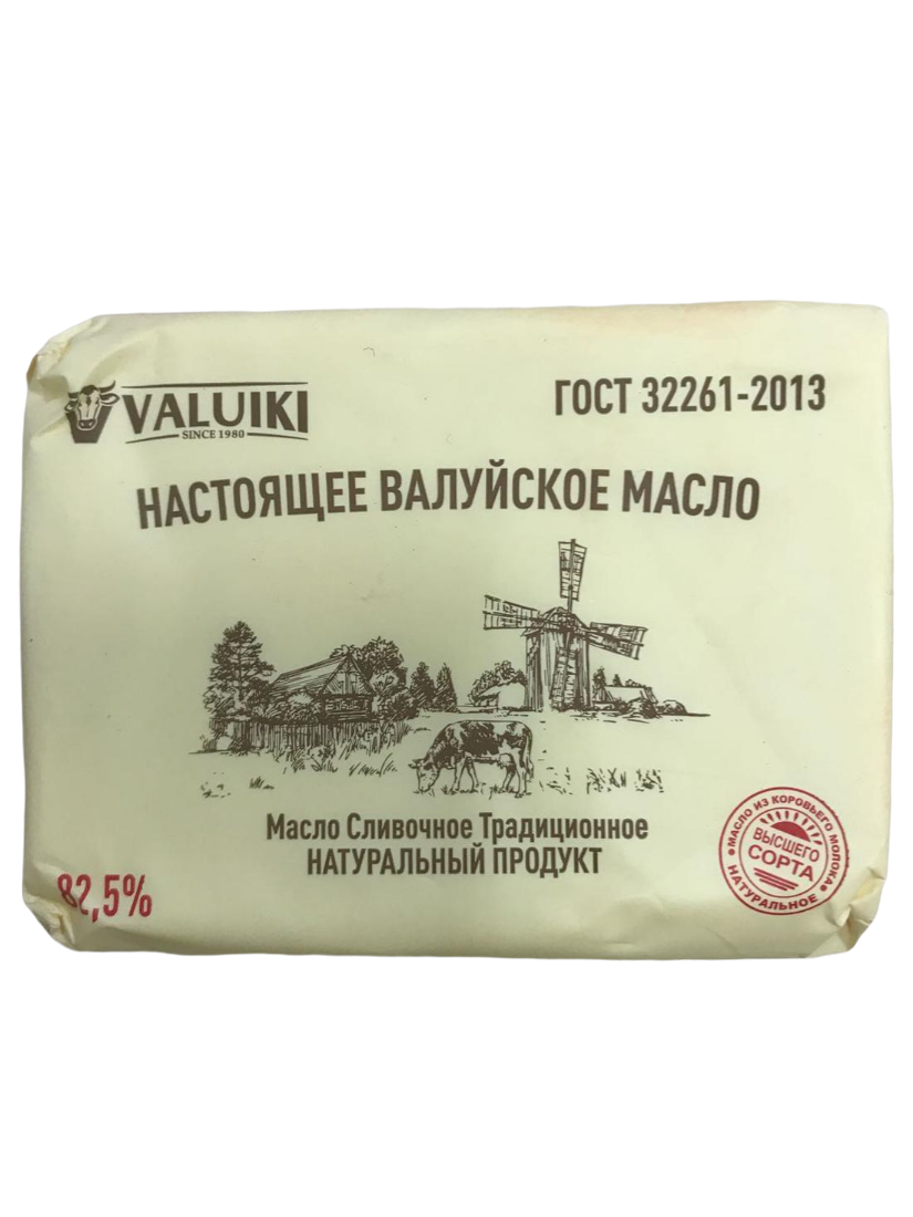 Сливочное масло Valuiki Традиционное 82,5% 180 г