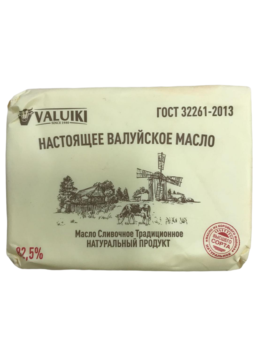 Сливочное масло Valuiki Традиционное 82,5% 180 г Россия