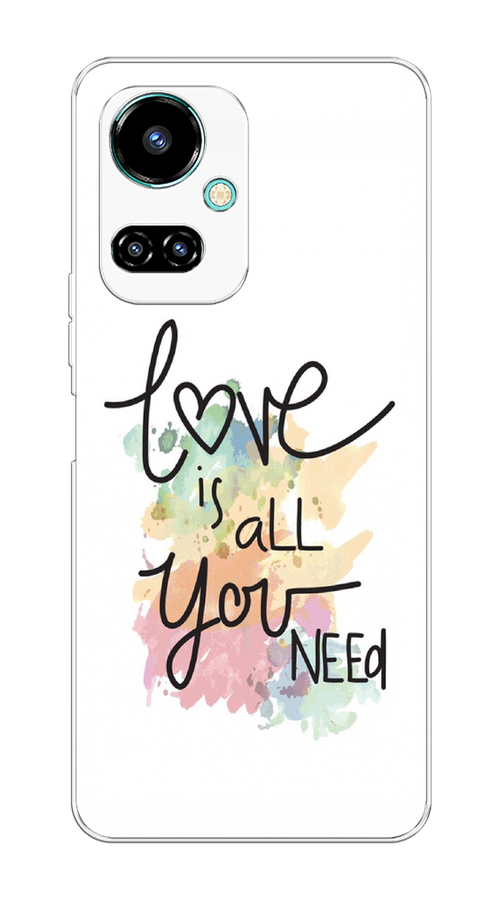 

Чехол на Tecno Camon 19/19 Pro 4G "Love is all you need", Белый;черный;зеленый, 302250-1
