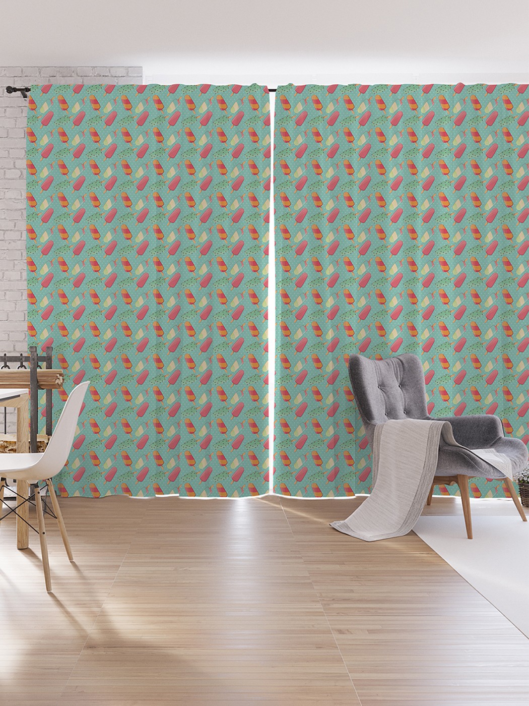 

Шторы под лён JoyArty "Эскимо на палочке", серия Oxford DeLux, 340х265 см, Эскимо на палочке