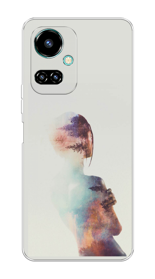 

Чехол на Tecno Camon 19/19 Pro 4G "Девушка-лес", Розовый;голубой;серый, 302250-1