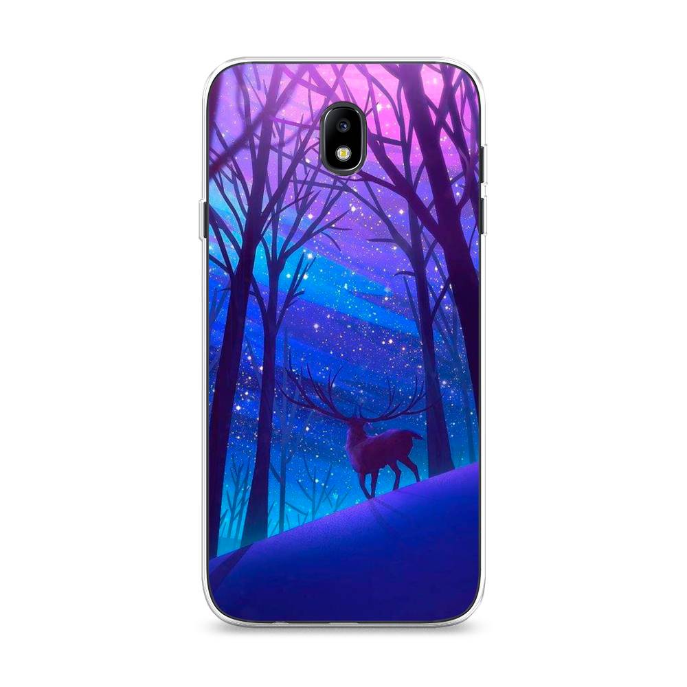 

Чехол Awog на Samsung Galaxy J7 2017 / Самсунг J7 2017 "Северный олень", Фиолетовый;голубой;синий, 23150-2