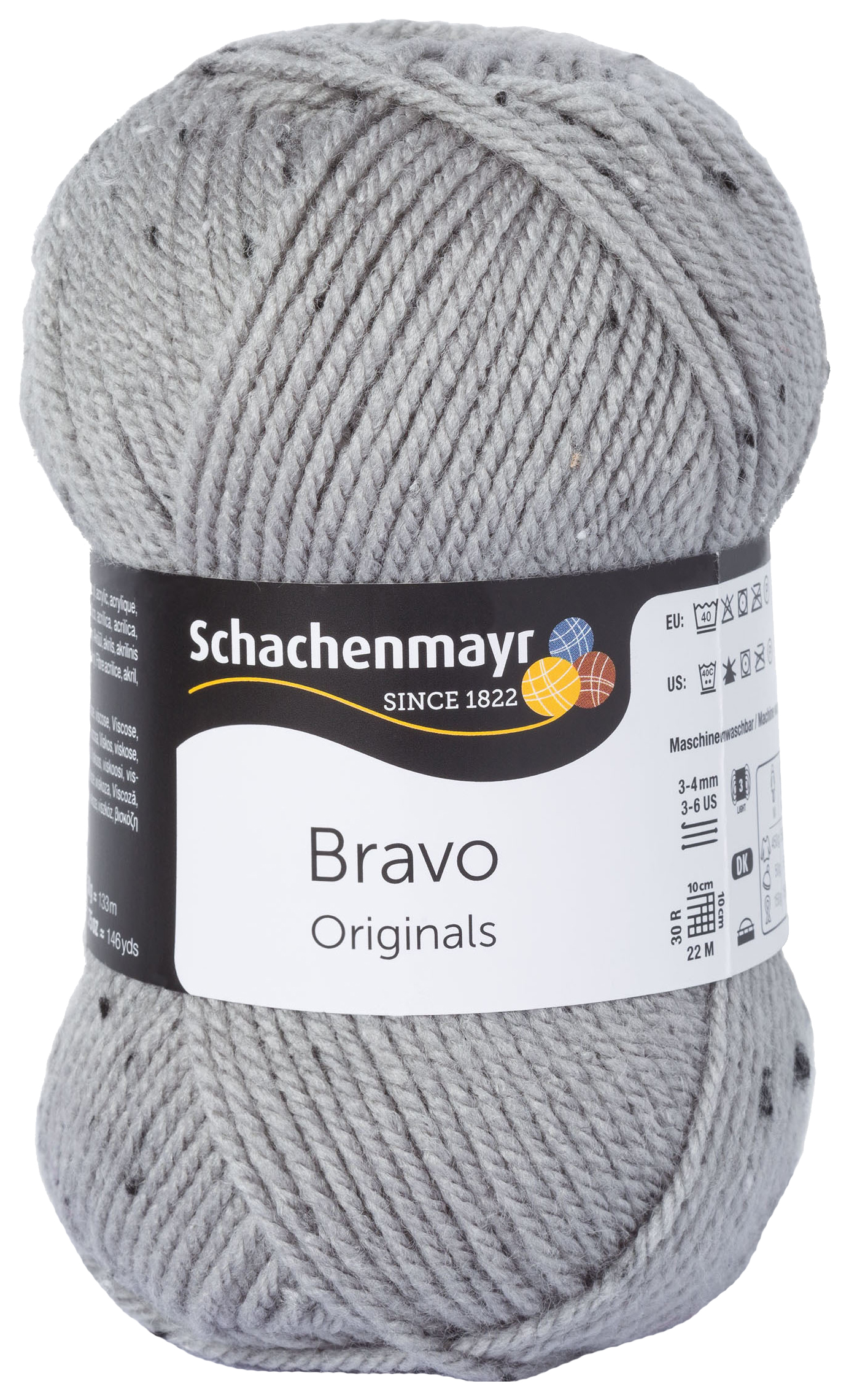 

Пряжа для вязания SCHACHENMAYR 9801211 Bravo original (08376, Hellgrau Tweed), Серый, Bravo