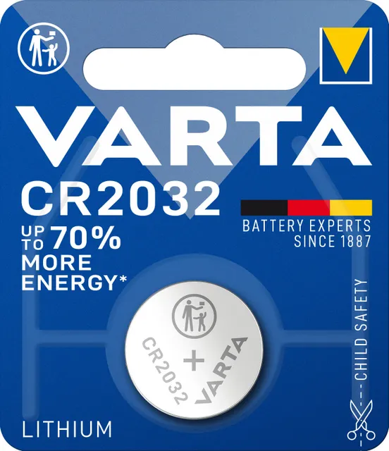 Батарейка Varta ELECTRONICS CR2032 BL1 Lithium 3V (6032)
