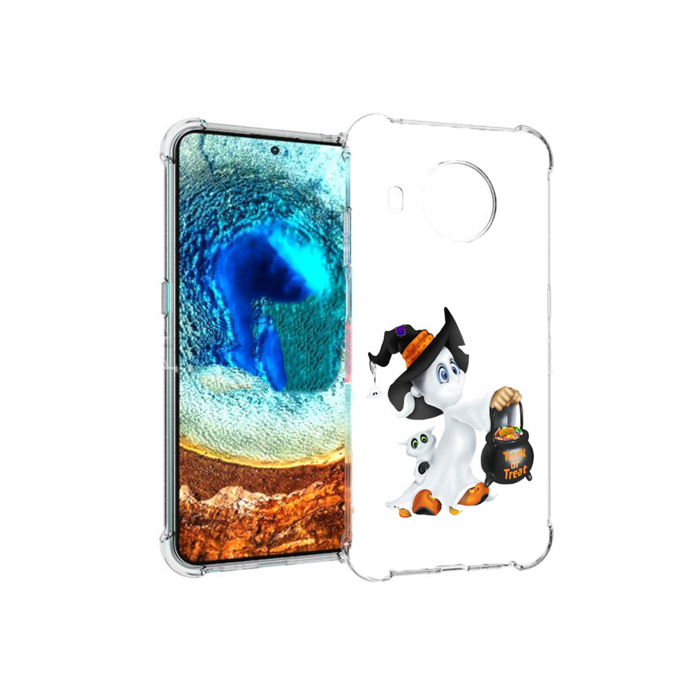 

Чехол MyPads Tocco для Nokia X20 Маленький призрак (PT159436.101.113), Прозрачный, Tocco