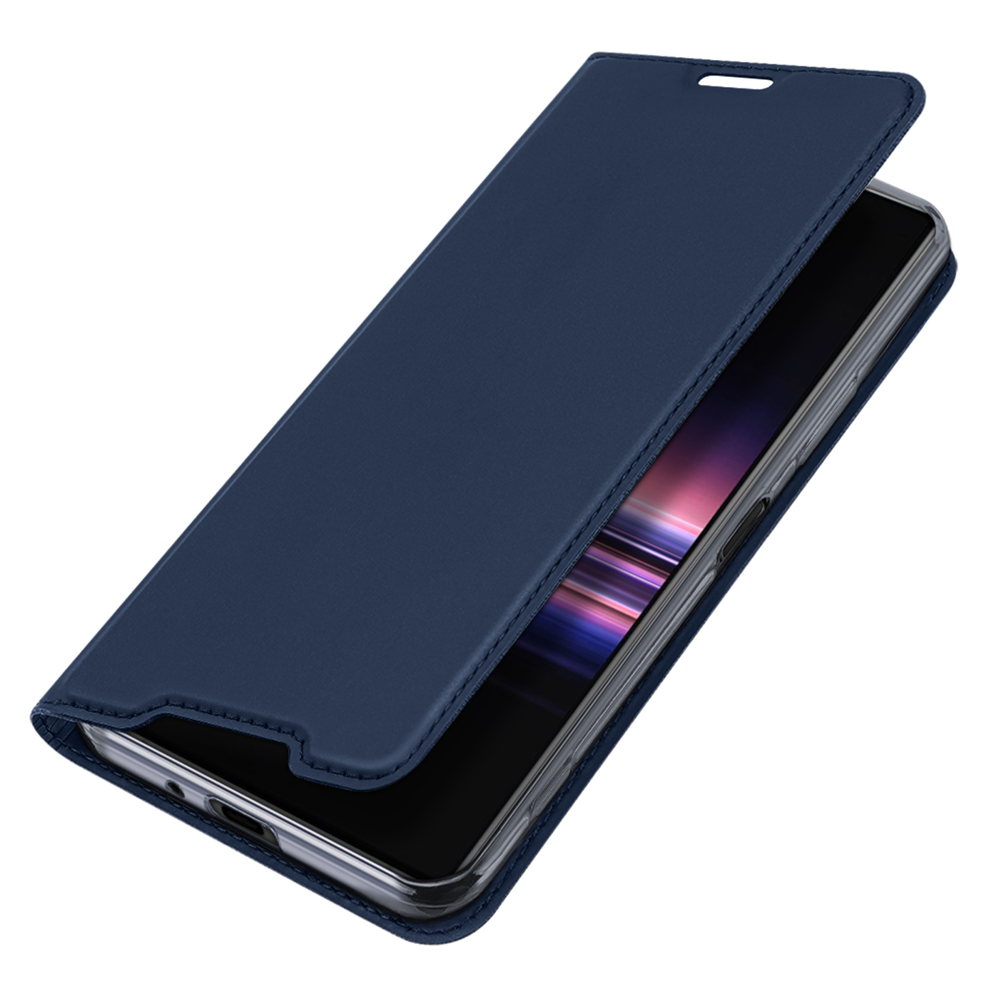 

Чехол книжка для Sony Xperia 1 II, Dux Ducis Skin Series синий, Sony Xperia 1 II
