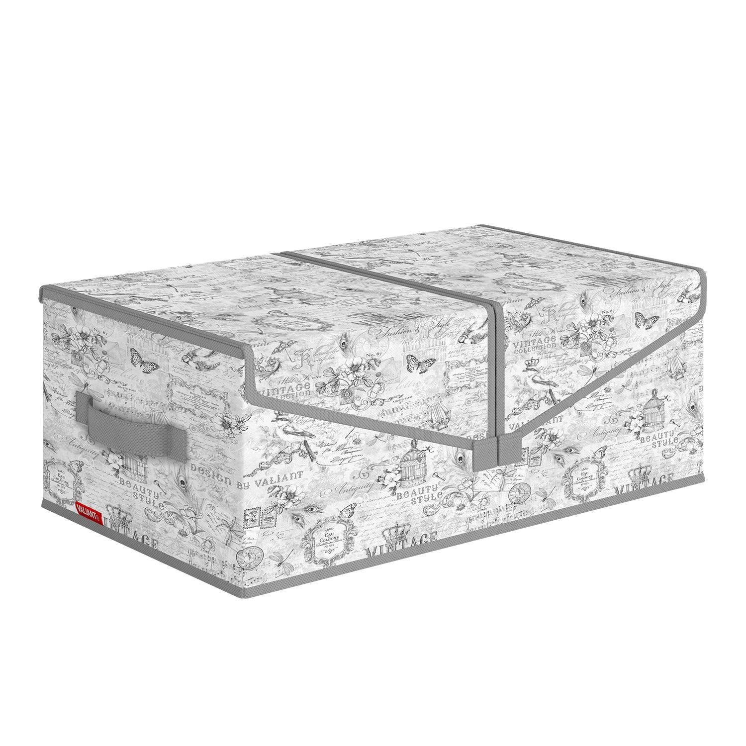 

Коробка для хранения вещей с двойной крышкой, Valiant VG-BOX-T2, 50х30х20 см, BOX-T2