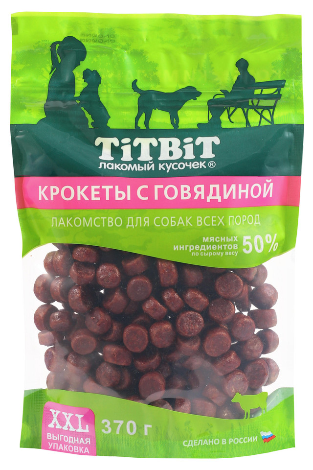 

Лакомство для собак TiTBiT Крокеты с говядиной XXL, 370 г
