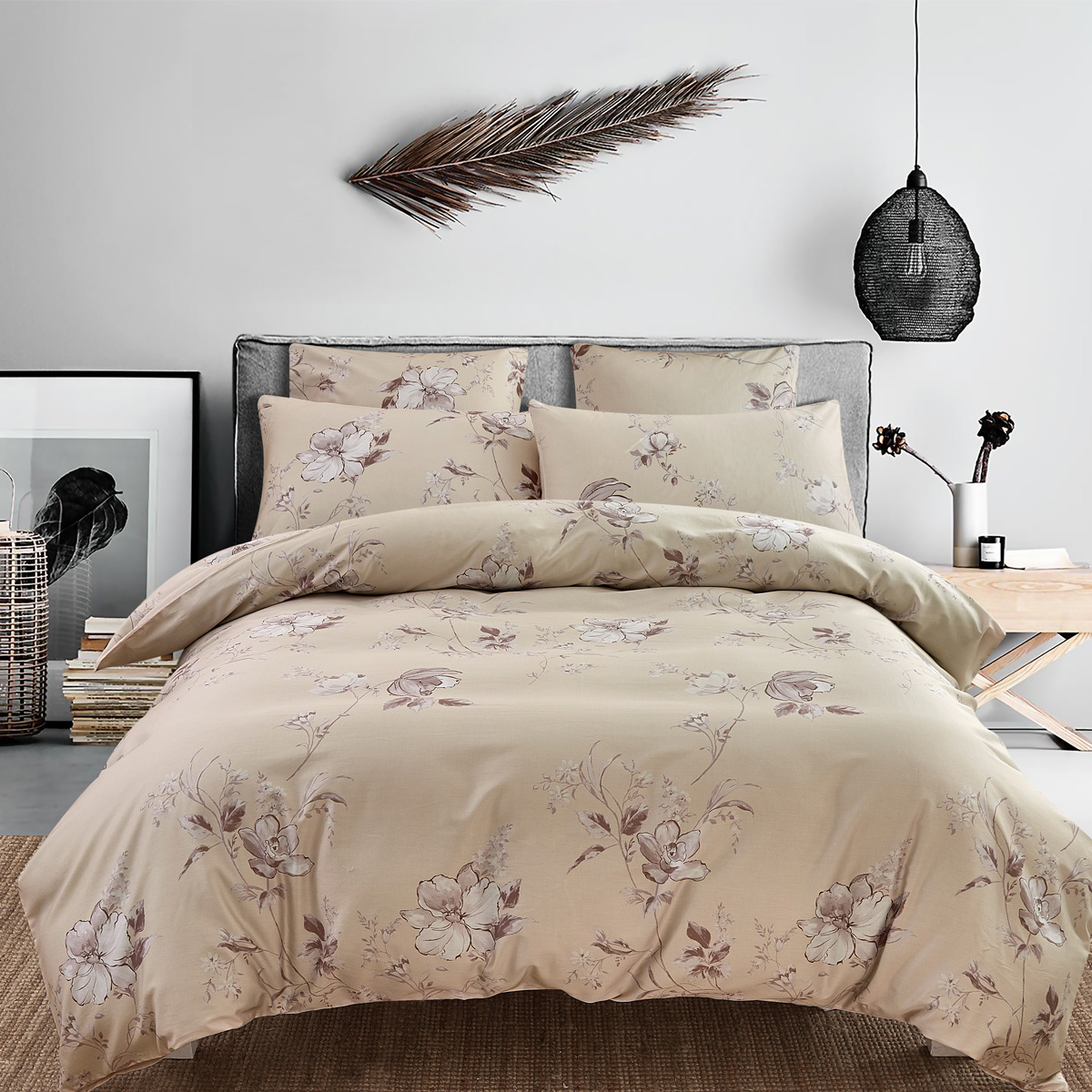 

Комплект постельного белья евро Pappel Tenderness beige