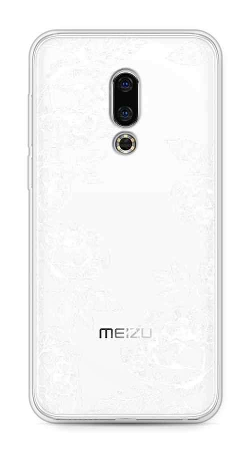 

Чехол на Meizu 16th "Розы графика", Черный;серый, 72750-2