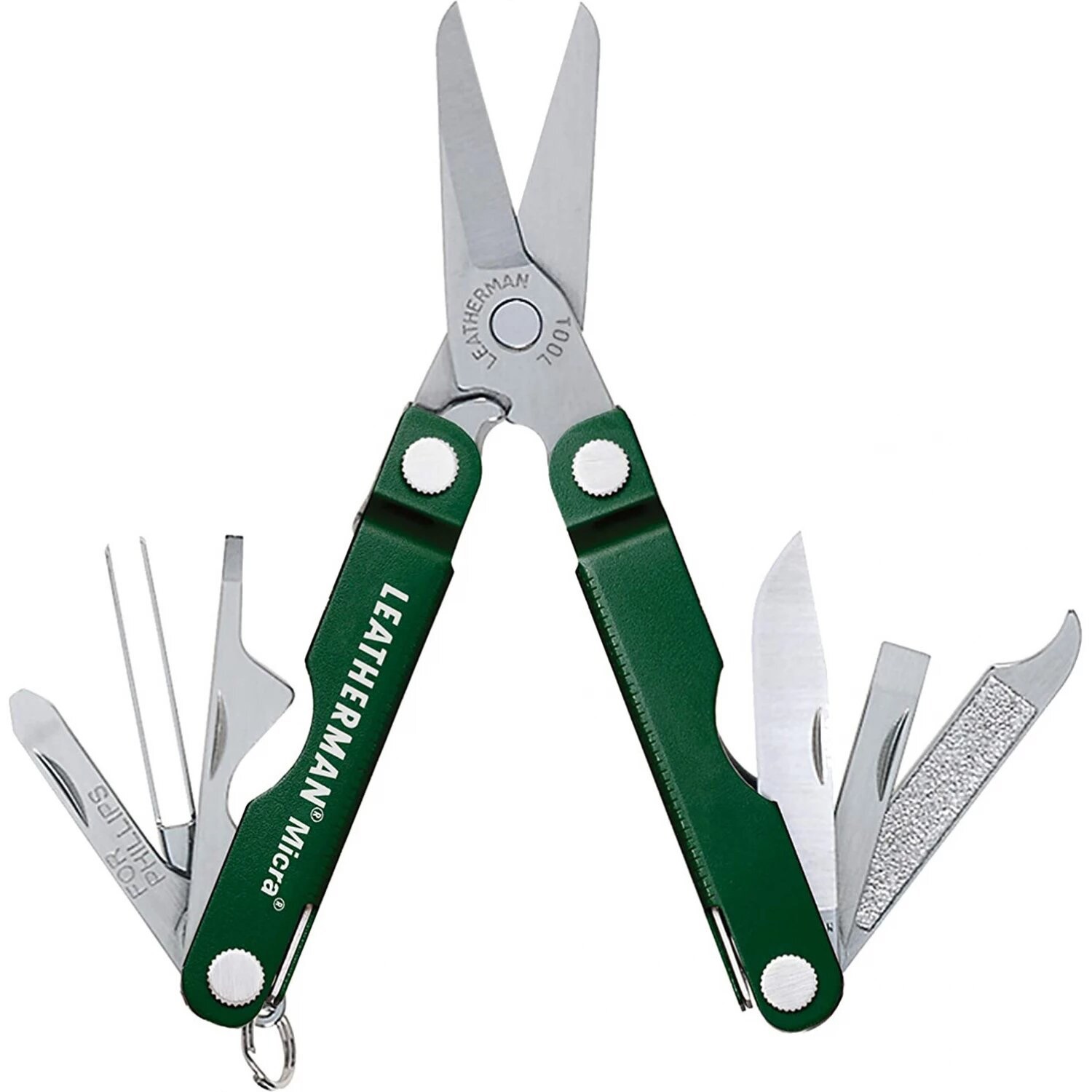 Мультитул Leatherman Micra, зеленый, 10 опций