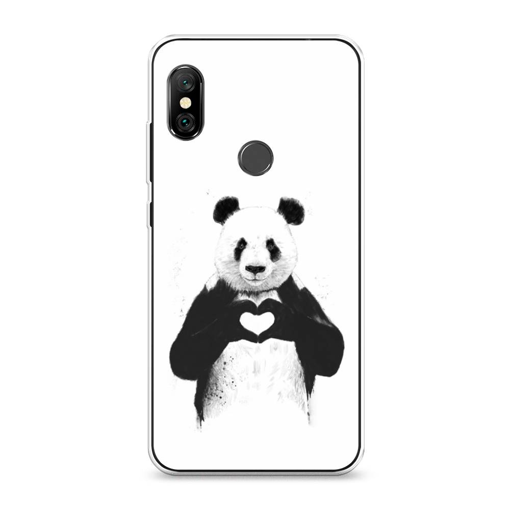 

Чехол Awog на Xiaomi Redmi Note 6 Pro "Панда love", Разноцветный, 34650-10