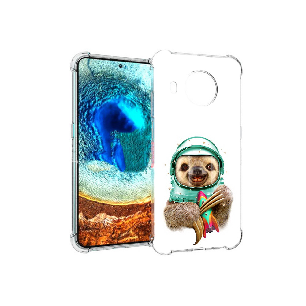 

Чехол MyPads Tocco для Nokia X20 Ленивец астронавт (PT159436.101.104), Прозрачный, Tocco