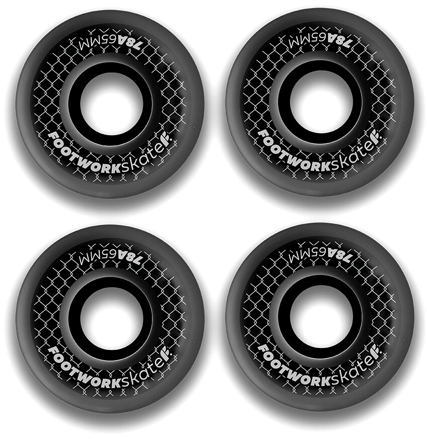 

Колеса для скейтборда Footwork Fence 65 мм черный 4 шт., Fence 65Mm 78A (Cruiser Shape)