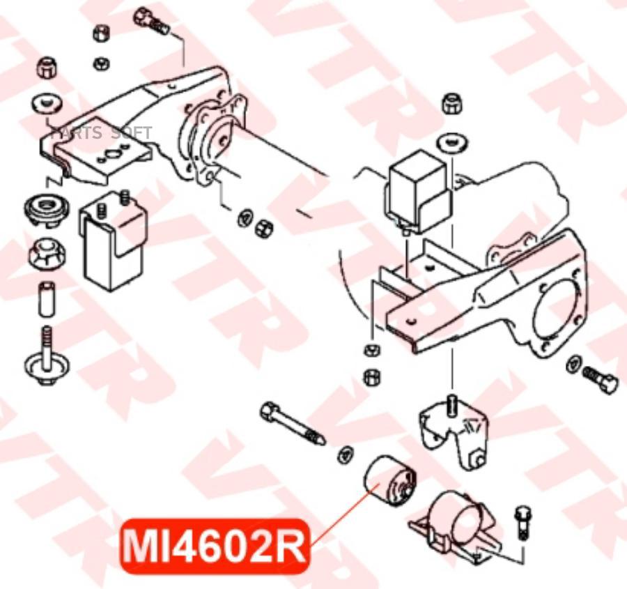

Сайлентблок Подушки Дифференциала, Передний VTR MI4602R