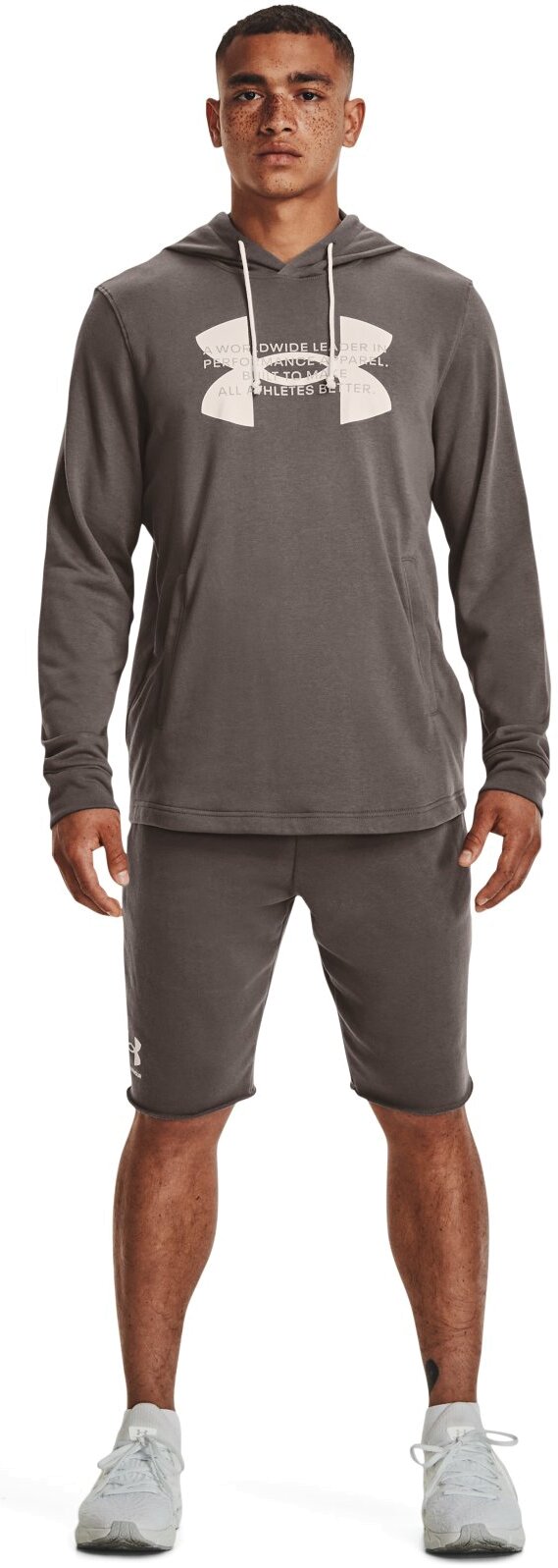 

Худи мужское Under Armour UA Rival Terry Logo Hoodie серое 50-52, 1373382-176