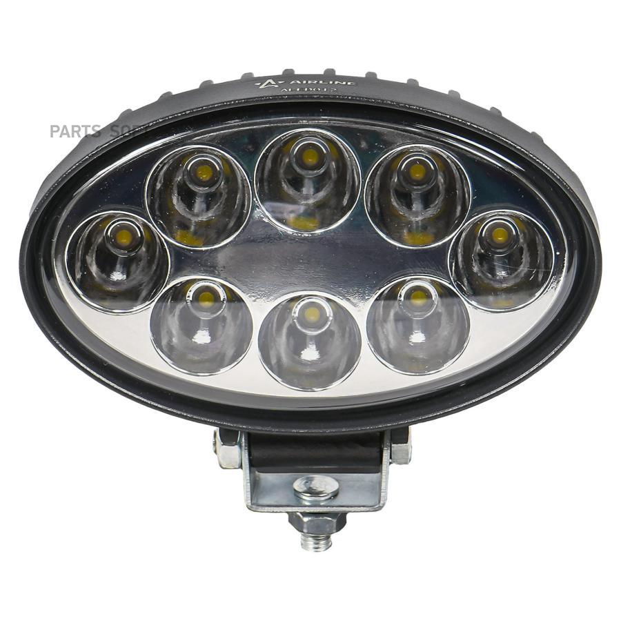 Фара светодиодная овальная, 8 led направленный свет, 24w, 140х86х55 12/24v