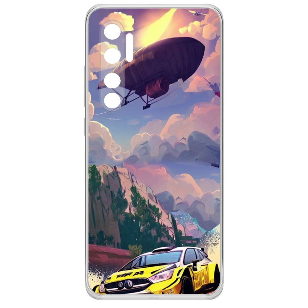 

Чехол-накладка Krutoff Clear Case Гонка для Xiaomi Mi Note 10 Lite