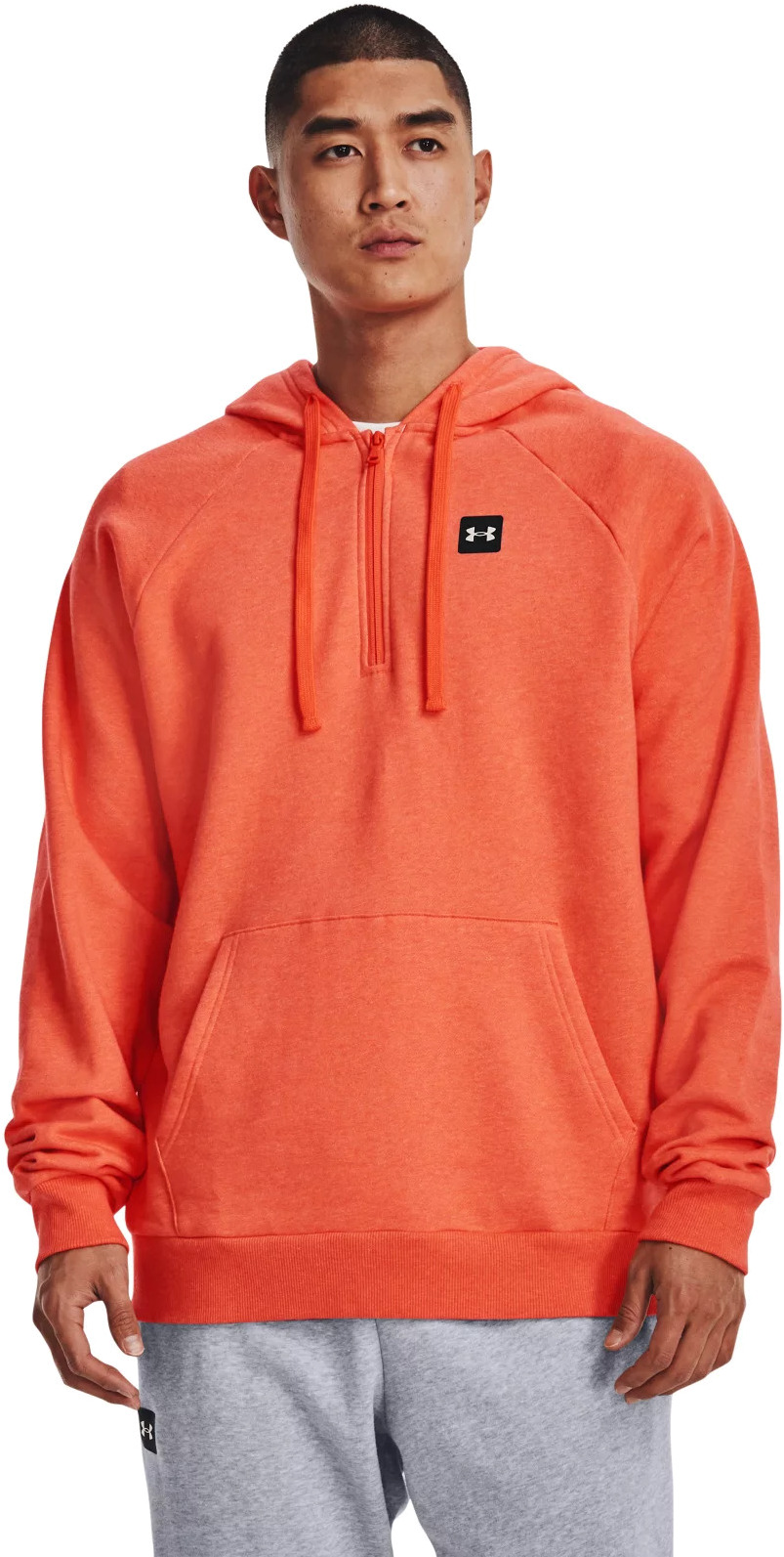 

Толстовка мужская NoBrand UA Rival Fleece 1/2 Zip HD оранжевая XS, UA Rival Fleece 1/2 Zip HD