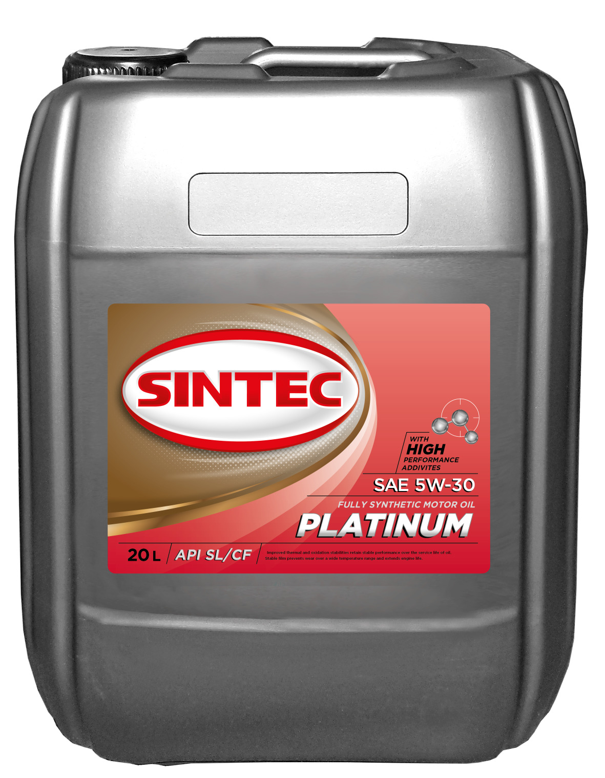 Моторное масло SINTEC синтетическое PLATINUM SAE 5W30 API SL/CF 20л