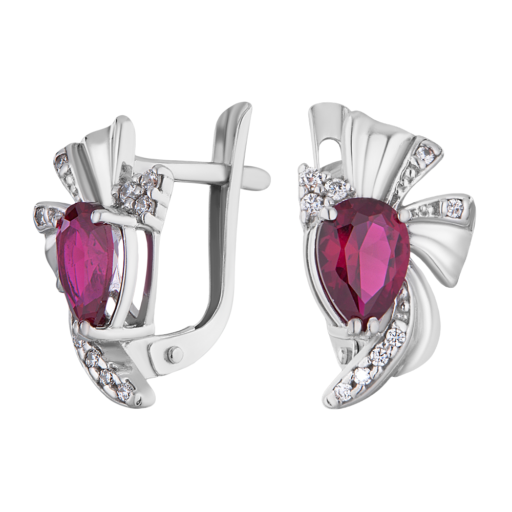 

Серьги из серебра с рубином ЮВЕЛИР КАРАТ 2725169/9кр, 2725169/9кр