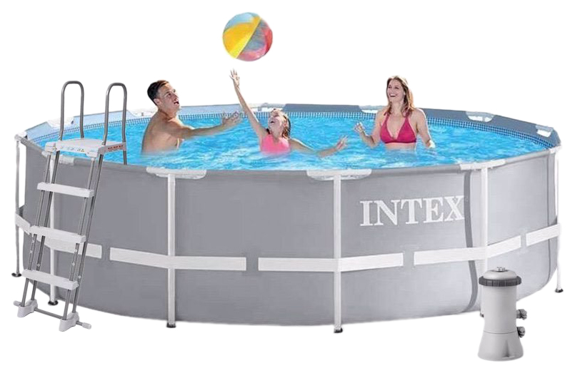 

Каркасный бассейн Intex Prism Frame 28726 366х366х122 см, Серый, Prism Frame