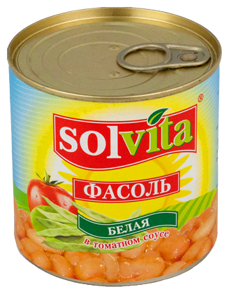 

Фасоль белая Solvita в томатном соусе 400 г