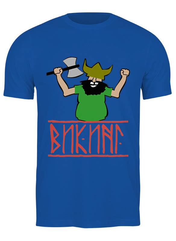 

Футболка мужская Printio Викинги! вперед! синяя 3XL, Синий, Викинги! вперед!