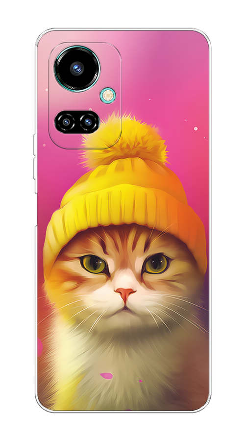 

Чехол на Tecno Camon 19/19 Pro 4G "Котик в шапочке", Розовый;желтый;бежевый, 302250-1