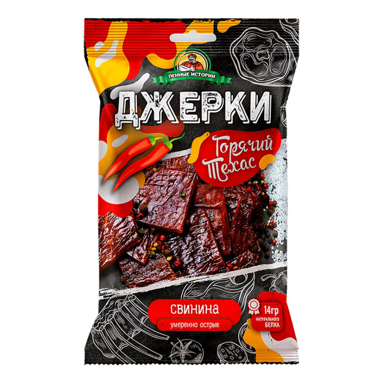 

Джерки Пенные истории Горячий Техас свинина 45 г