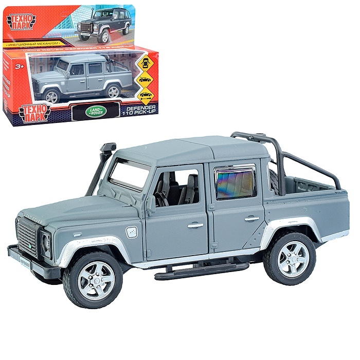 

Модельки машин Технопарк Land Rover Defender Pickup 12 см, матовый, Серый, Land Rover Defender Pickup 12 см, матовый