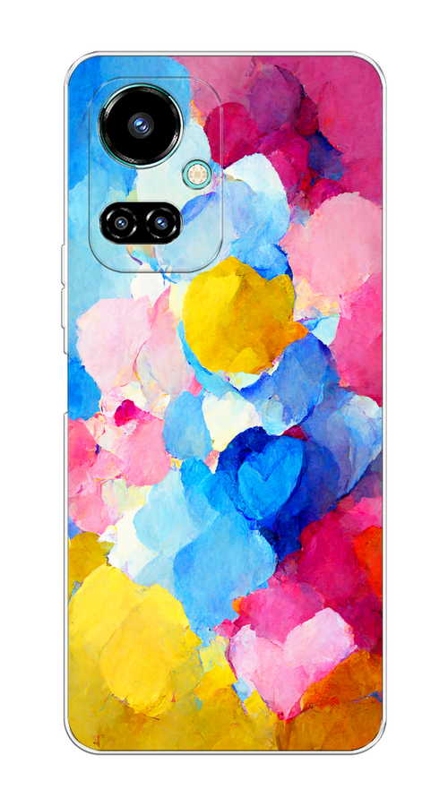 

Чехол на Tecno Camon 19/19 Pro 4G "Яркие пятна", Синий;голубой;желтый;розовый, 302250-1