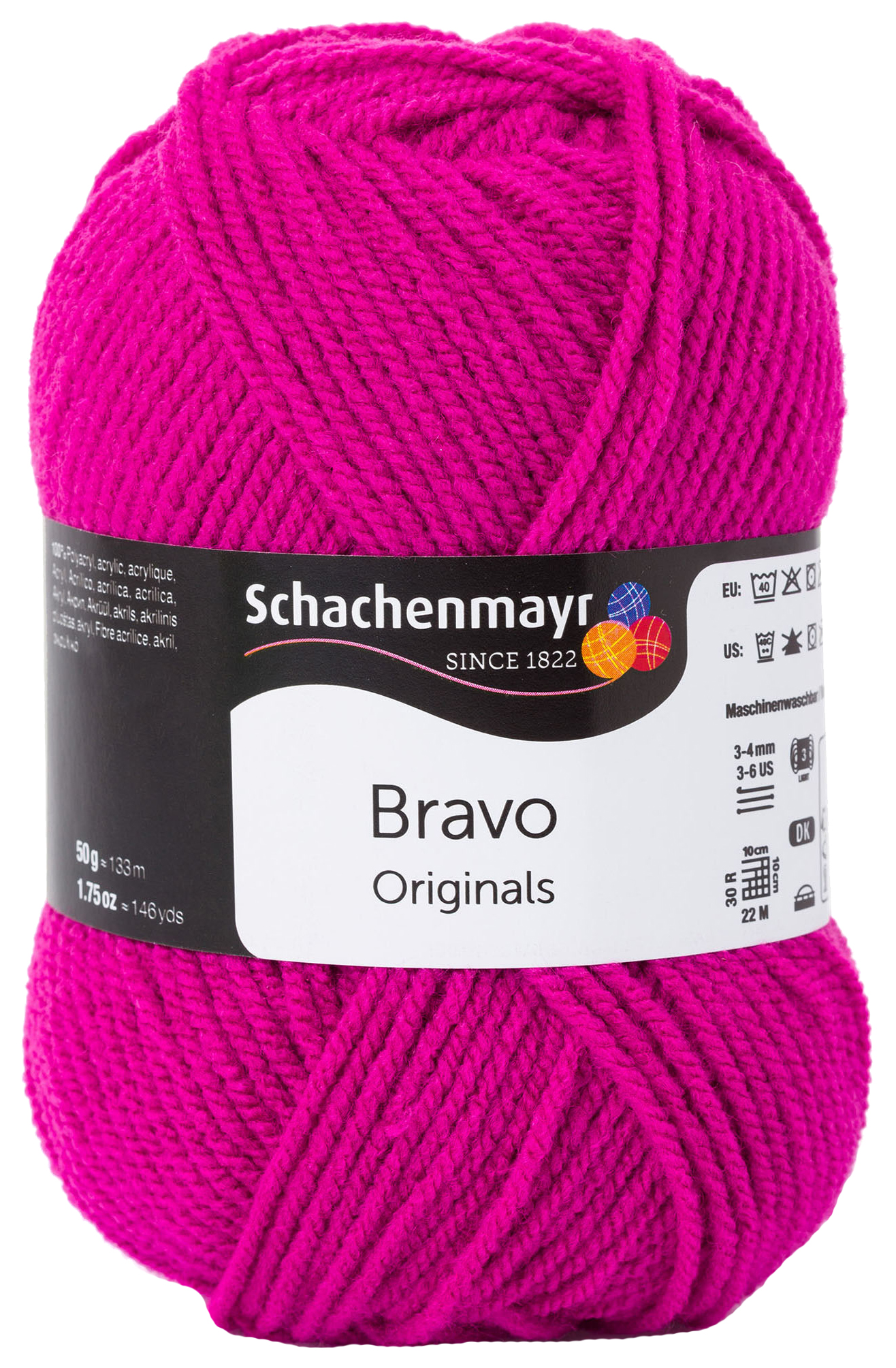 фото Пряжа для вязания schachenmayr 9801211 bravo original (08350, power pink, темно-розовый)